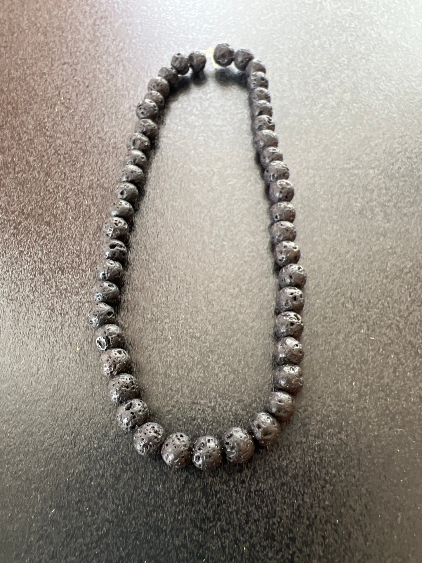 Black Lava Stone Natural Stone Bracelet by Kewl Beads