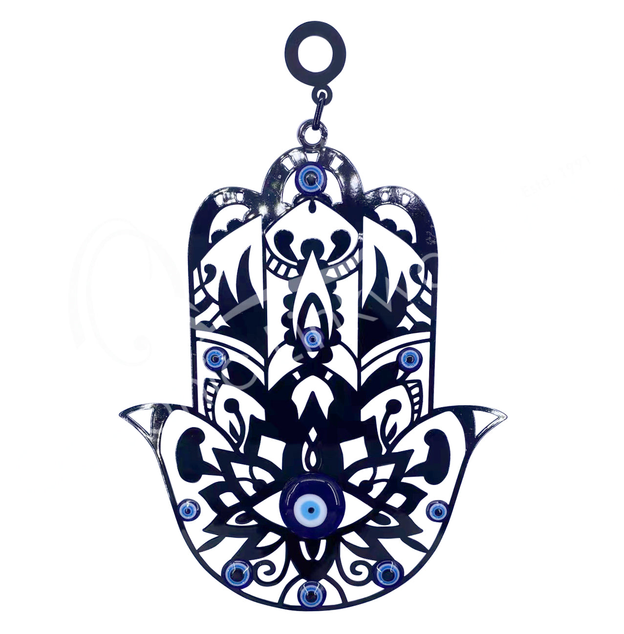 Wall Plaque - Hand of Fatima with Lotus