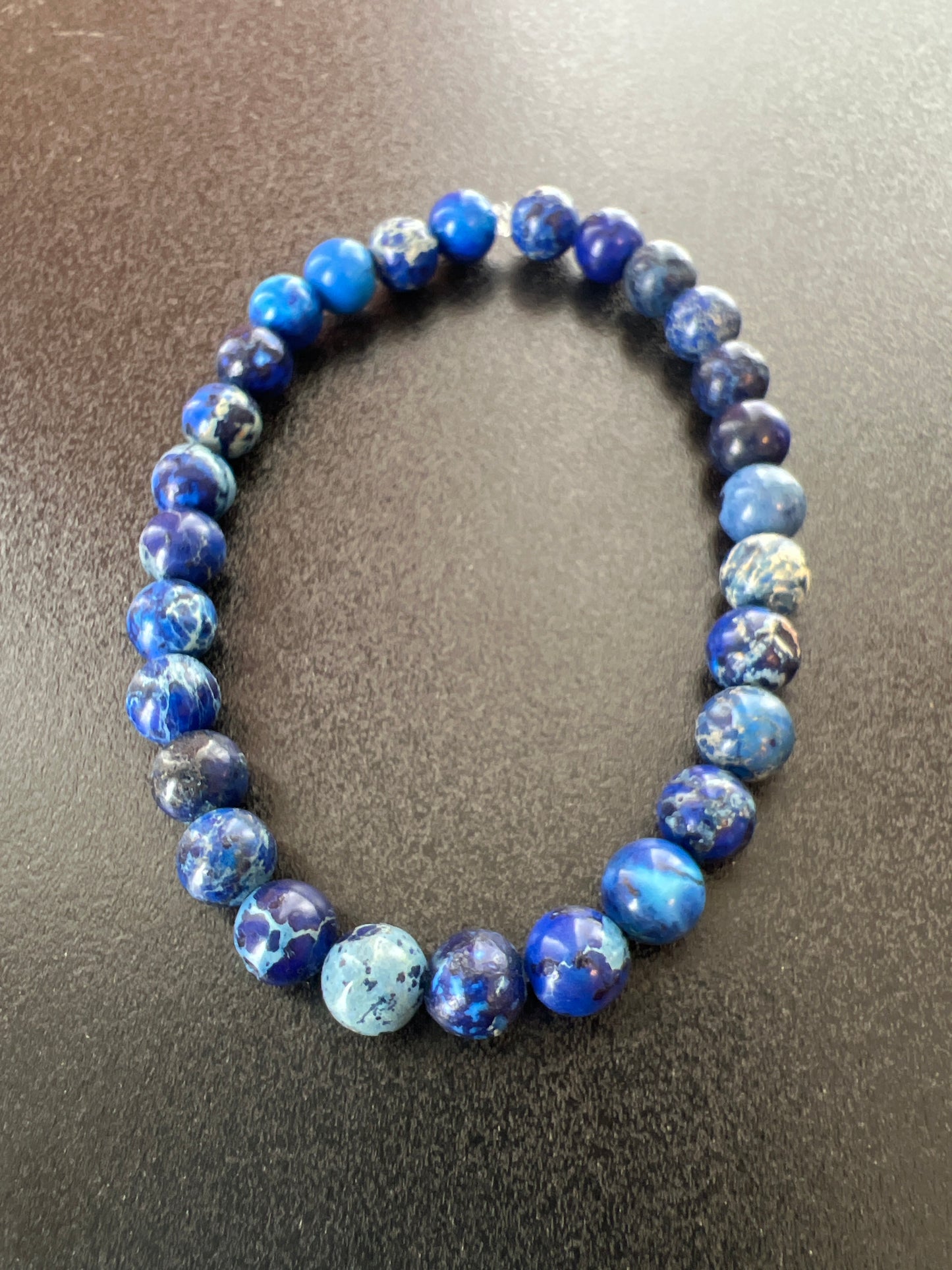 Blue Sea Sediment Jasper Natural Stone Bracelette