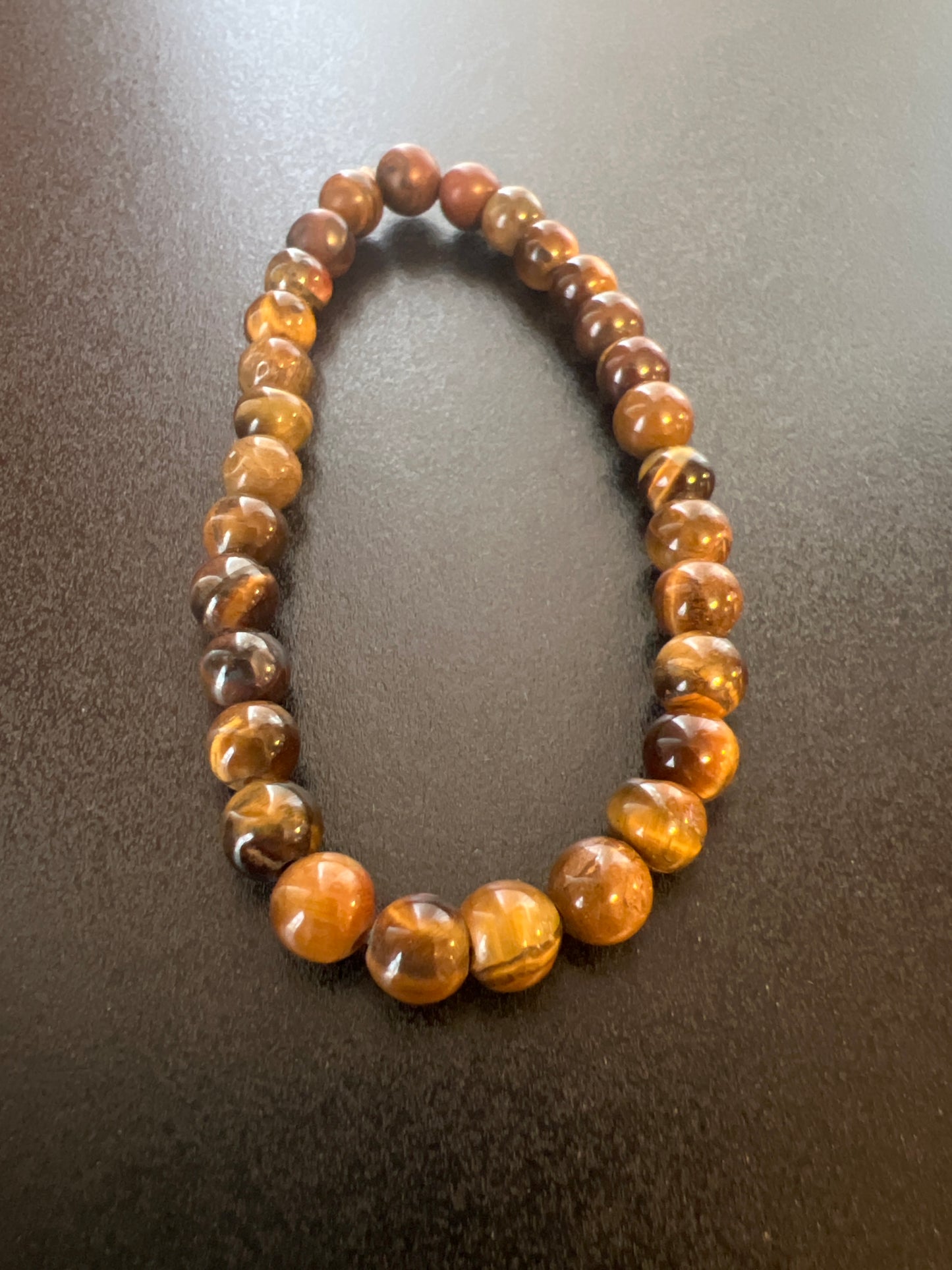 Tigers Eye Natural Stone Bracelet by Kewl Beads