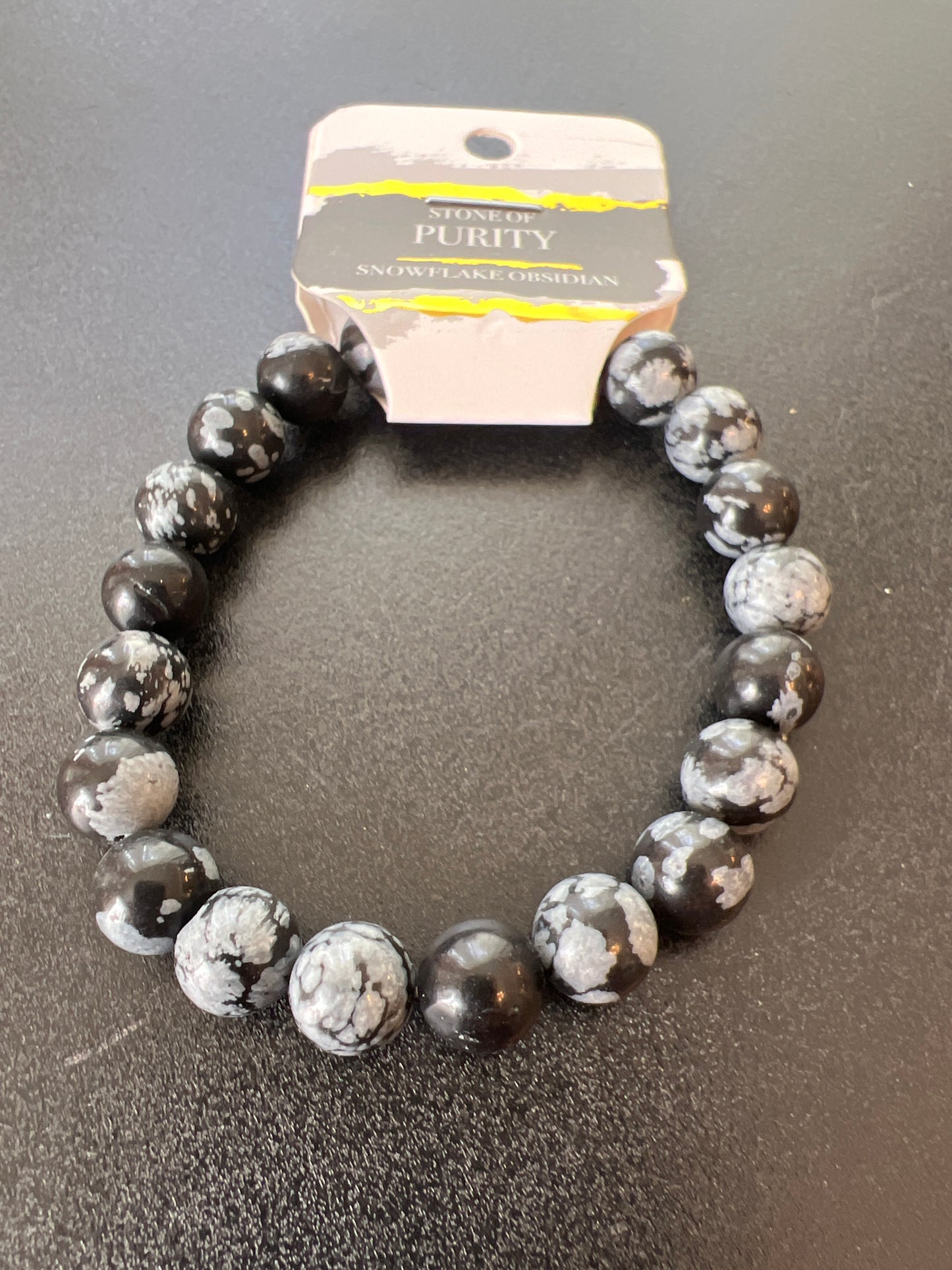 Purity Snowflake Obsidian Natural Stone Bracelet