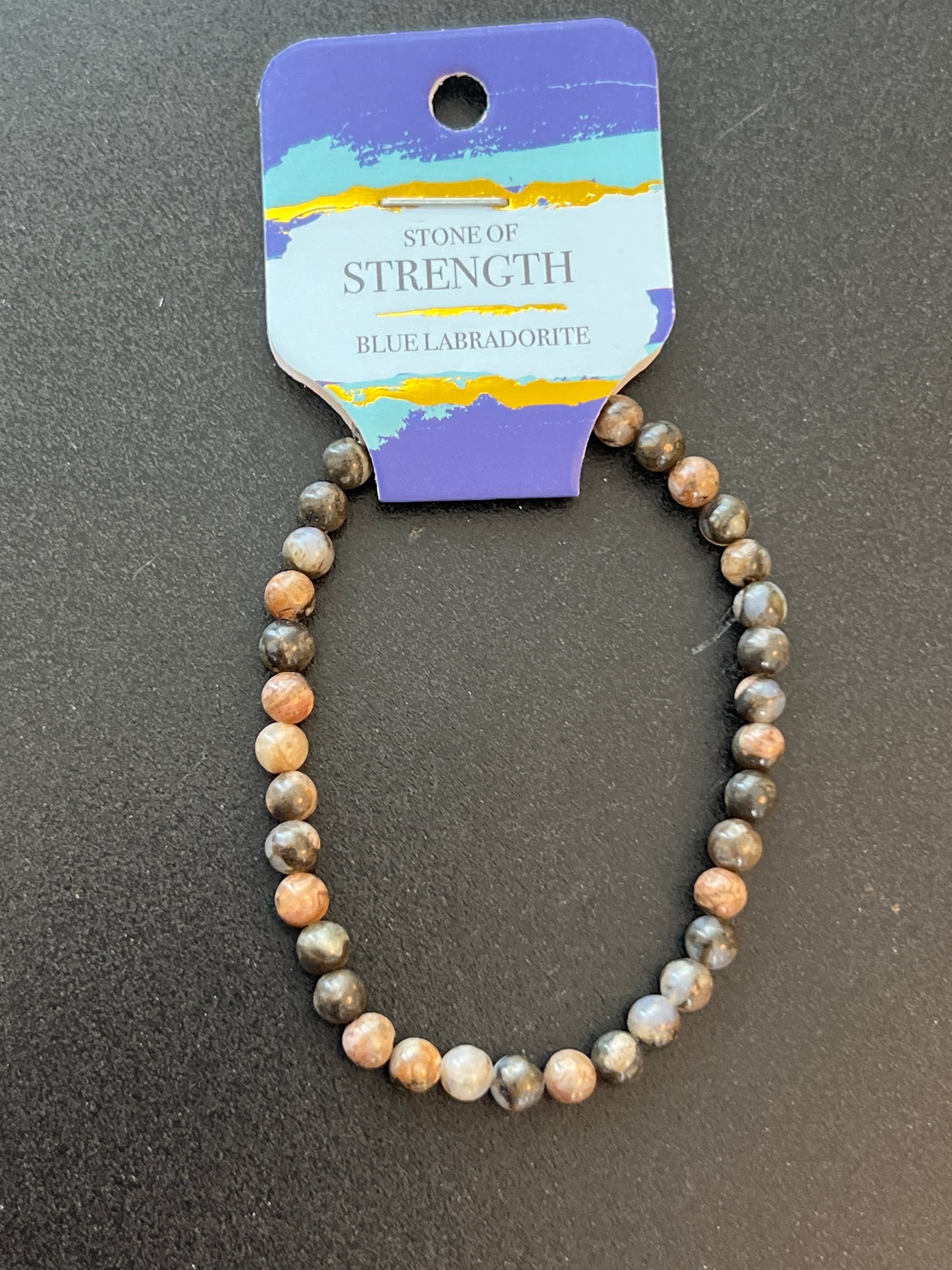 Strength Blue Labradorite Natural Stone Bracelet