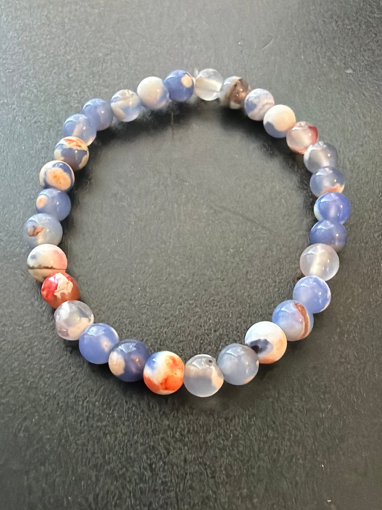 Blue Orange Agate by Kewl Beads