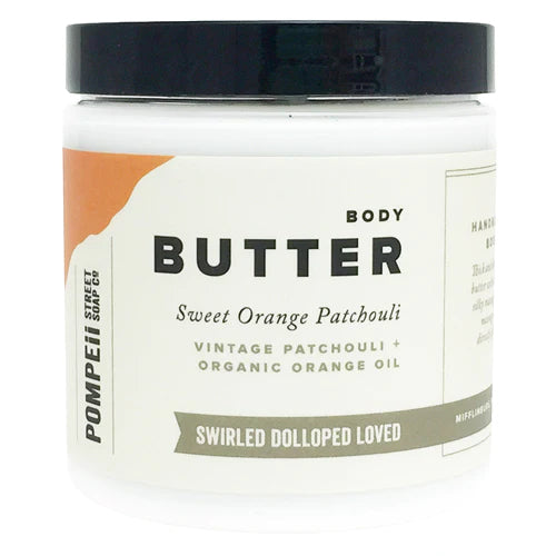 Body Butter, Sweet Orange Patchouli Pompeii Street Soap Company