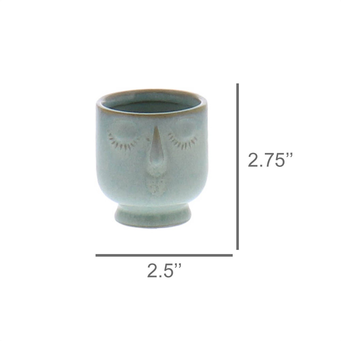 Celia Cachepot, Ceramic - Sm - Teal