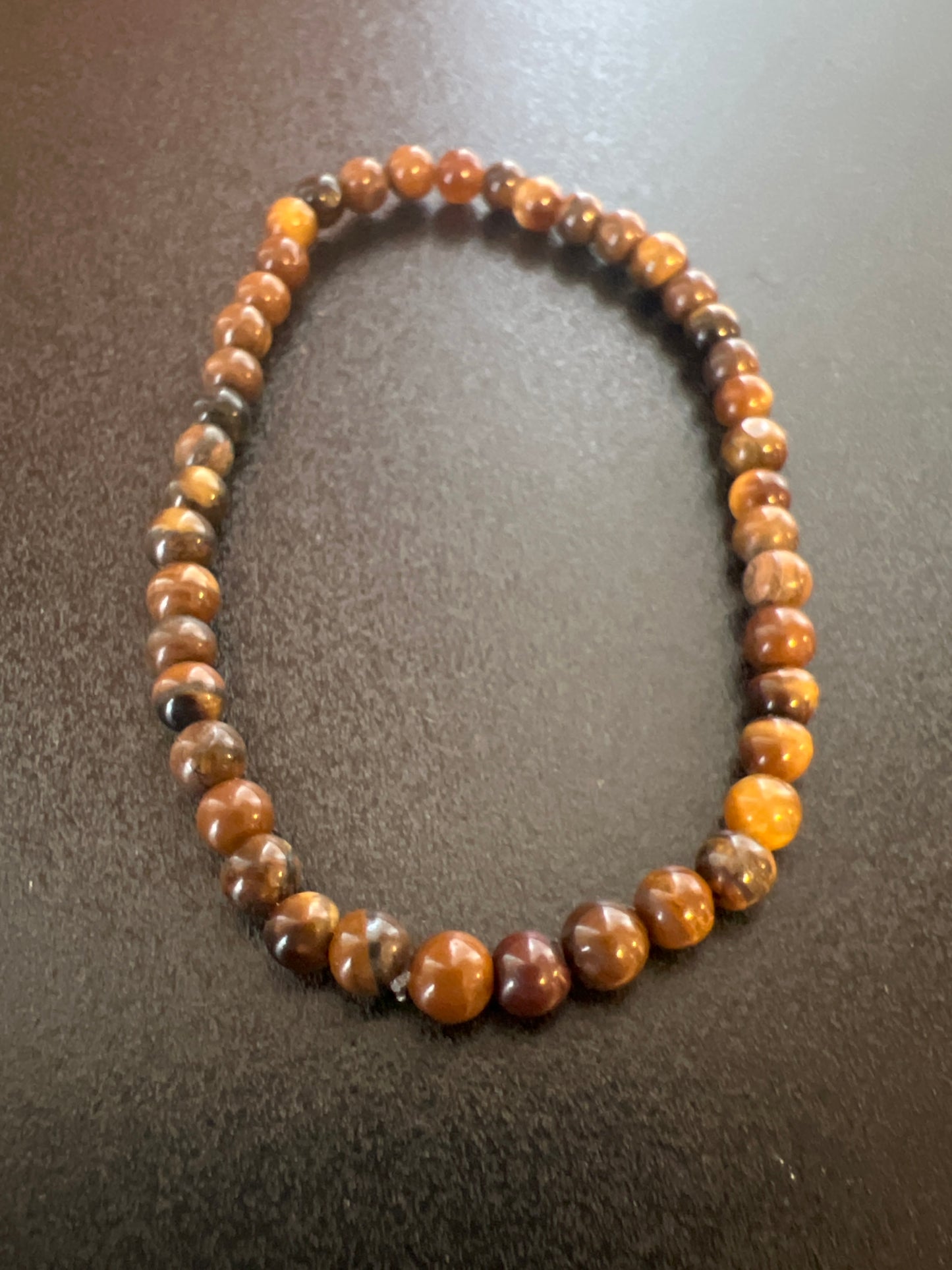 Tigers Eye Natural Stone Bracelet by Kewl Beads