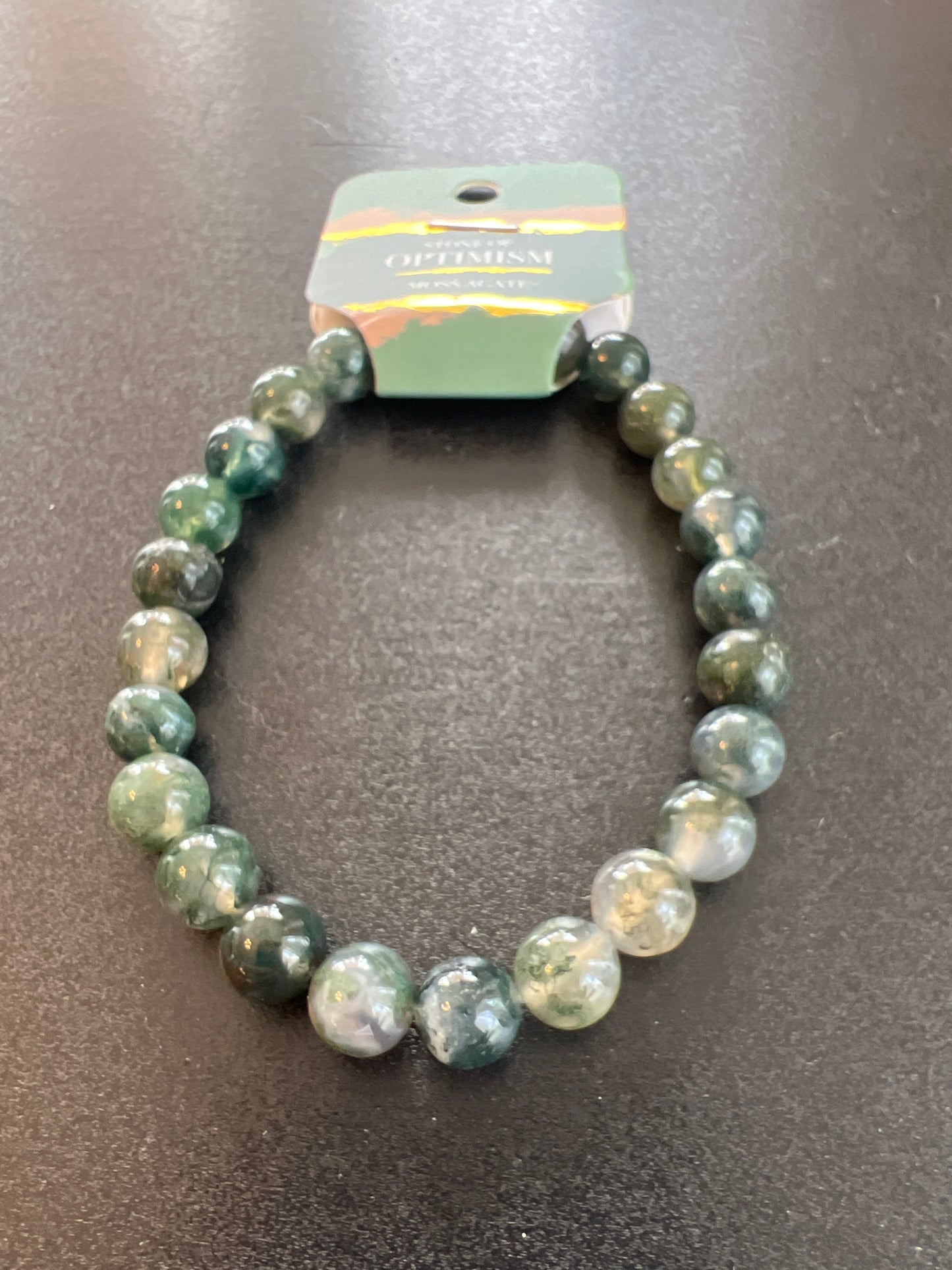 Optimism Moss Agate Natural Stone Bracelet