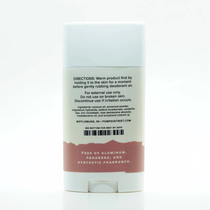 Deodorant, Himalayan Rose Magnesium  Pompeii Street Soap Company