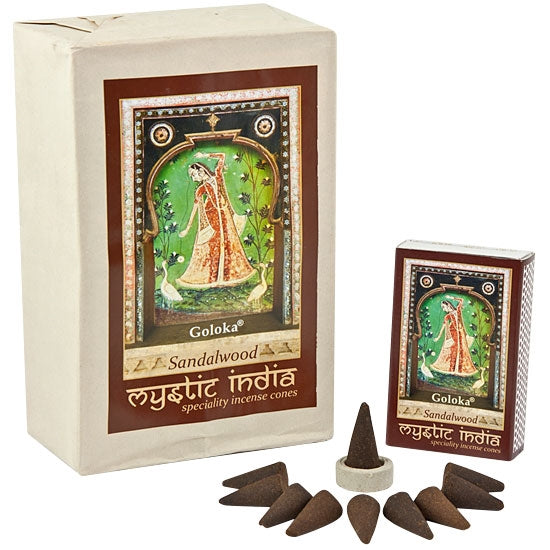 Sandalwood Cone Incence by Goloka Mystic India