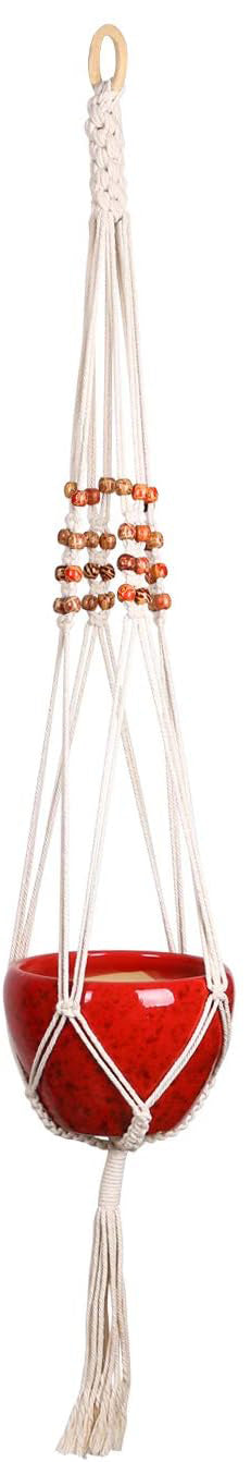 Ivory Macrame Plant Hanger Style 2