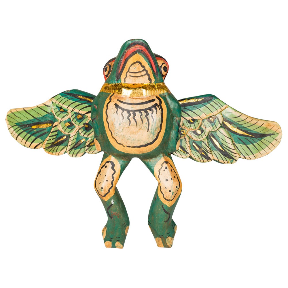 Wooden Hanging Flying Frog