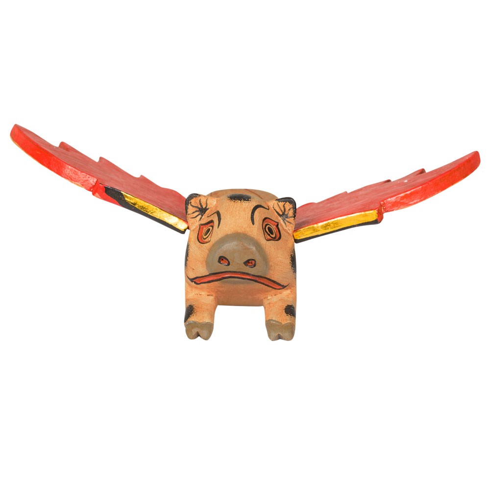 Wooden Hanging Flying Pig