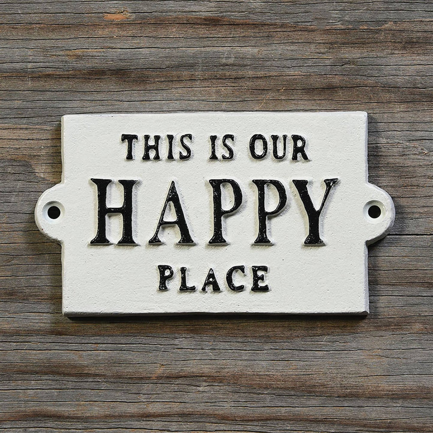 Cast Iron Sign - Happy Place - Happy Place