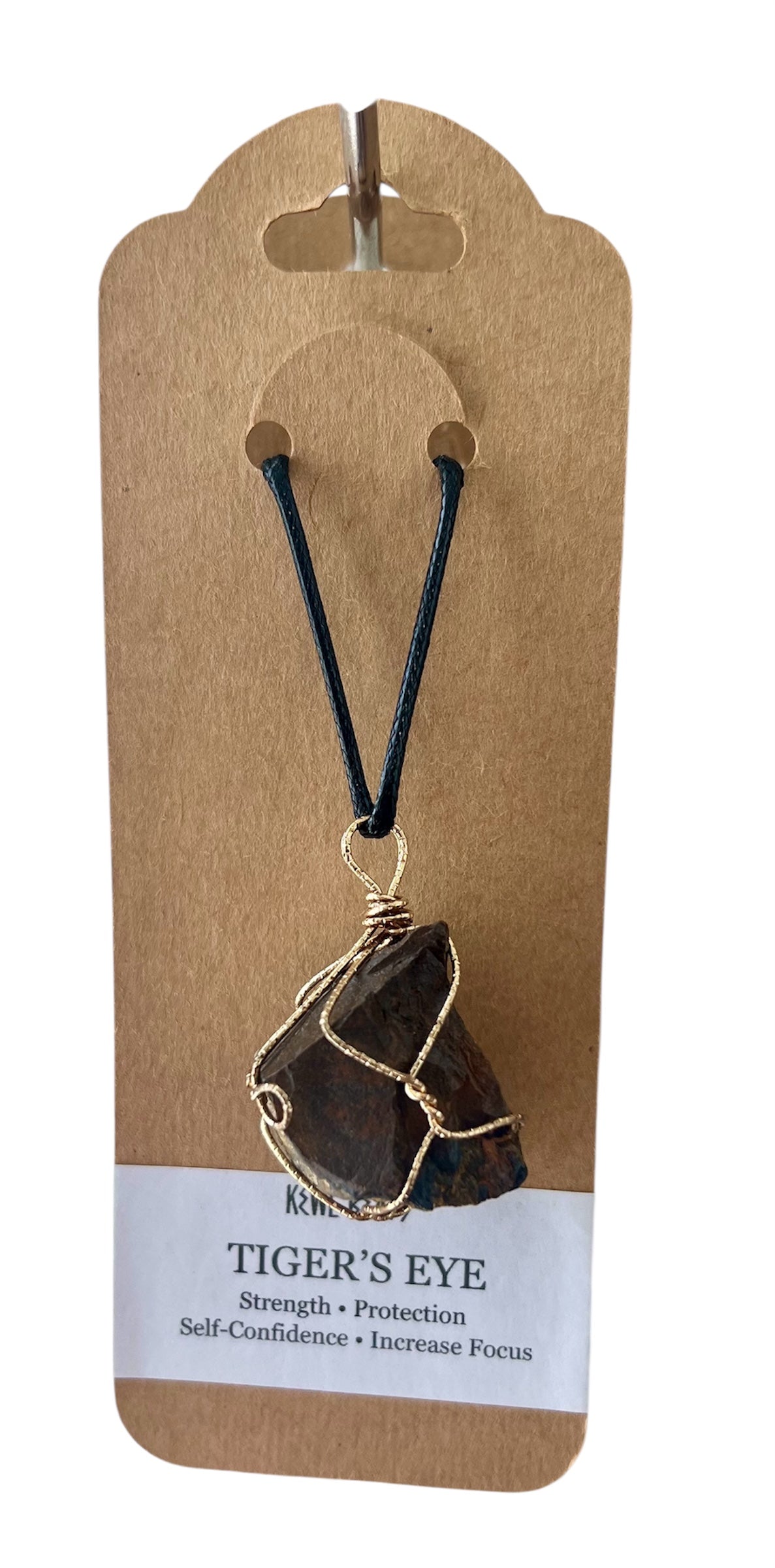 Tiger's Eye Stone Necklace by Kewl Beads