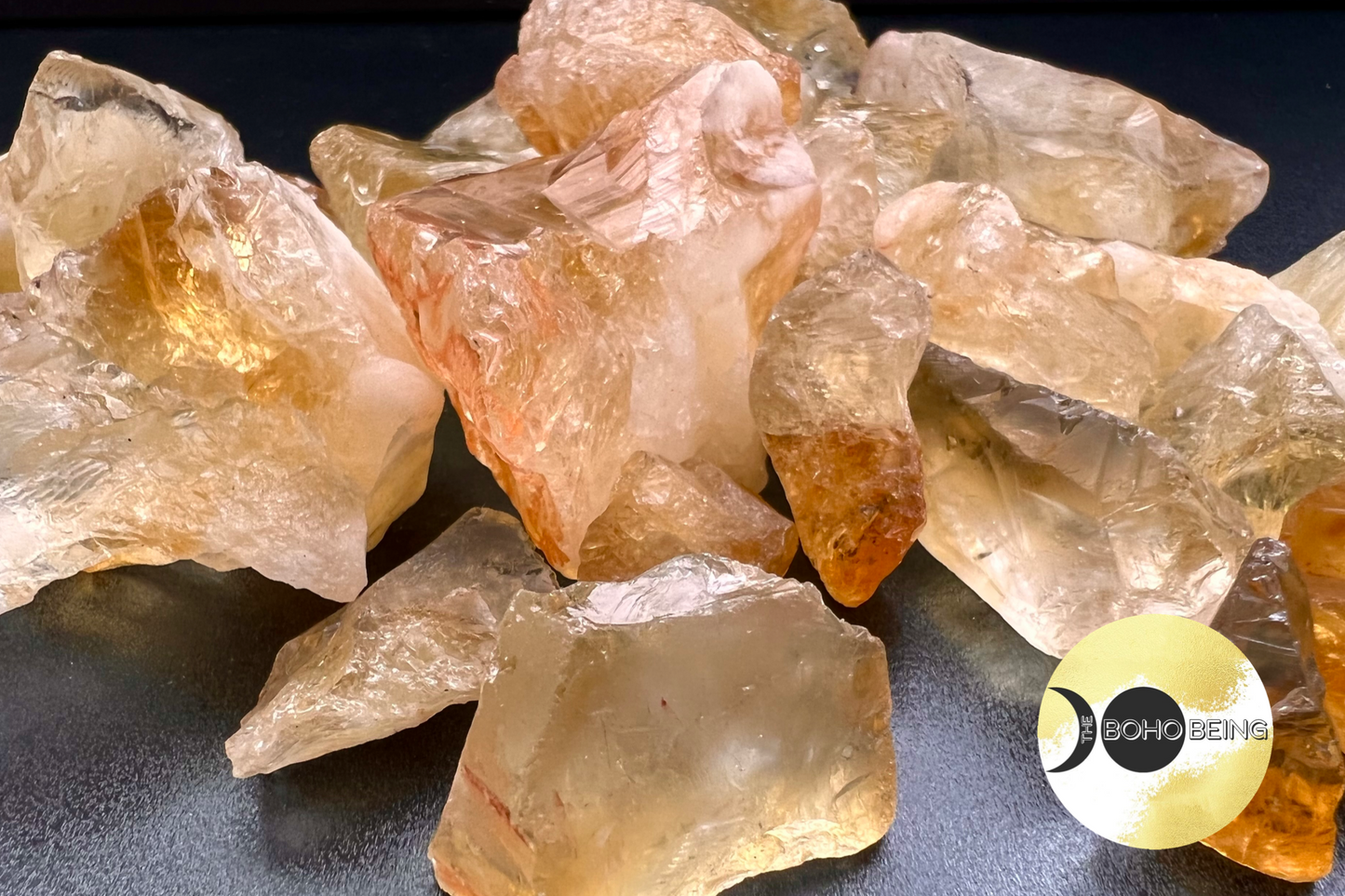 Citrine Raw Quartz Crystal Chunks