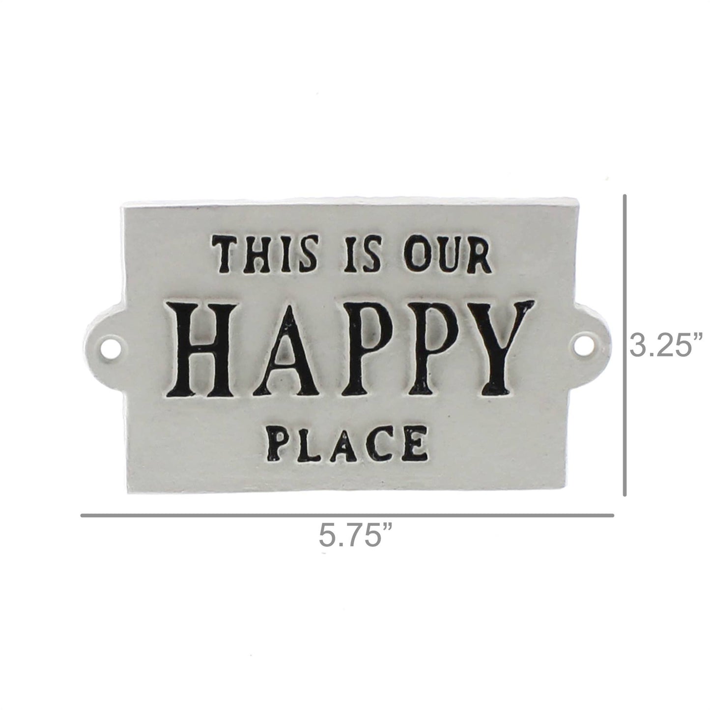 Cast Iron Sign - Happy Place - Happy Place