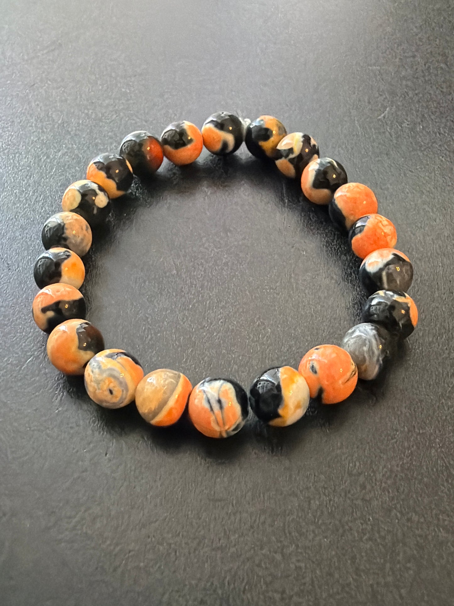 Orange Coffee Fire Agate