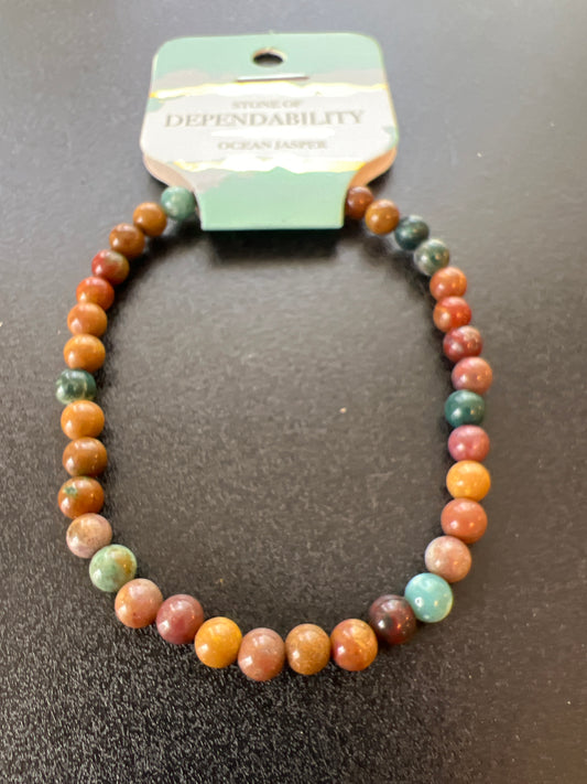 Dependability Ocean Jasper Natural Stone Bracelet