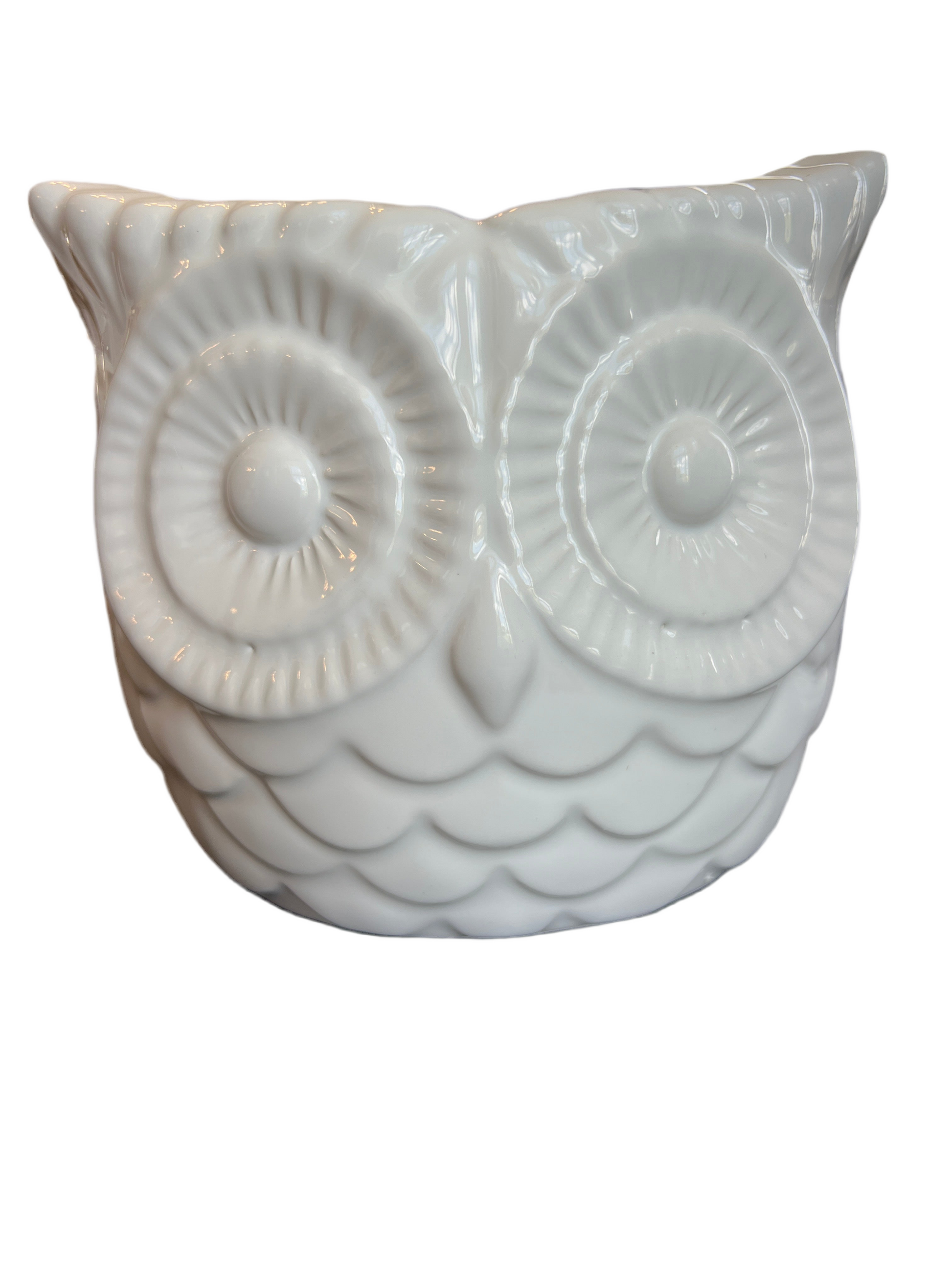 owl plant pot White Owl Pot – The Boho Being, LLC