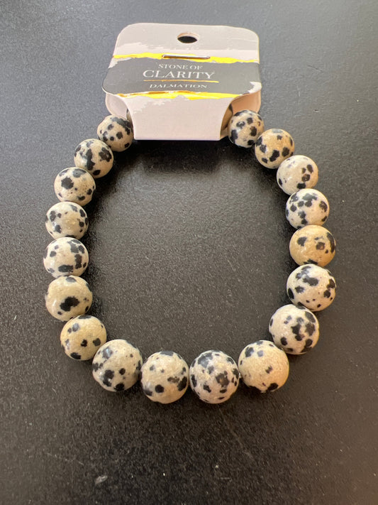 Clarity Dalmation Natural Stone Bracelet