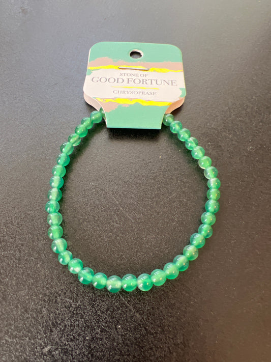 Good Fortune Chrysoprase Natural Stone Bracelet
