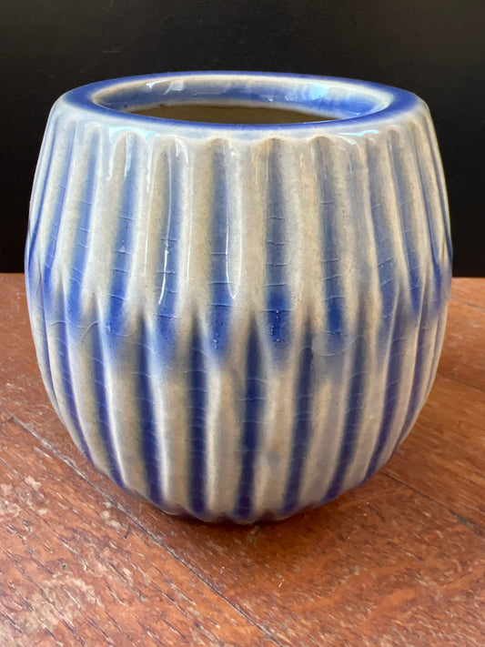 Blue and Cream Planter