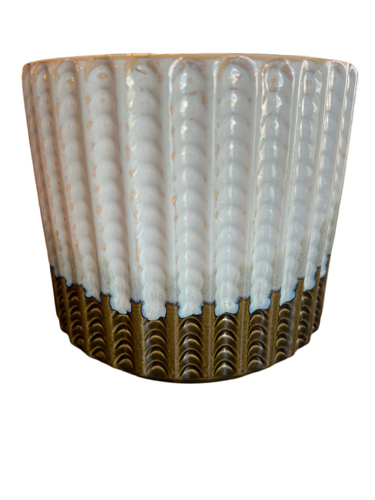 Blue and Tan Pot