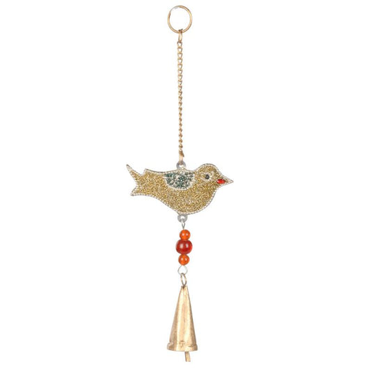 Mosaic Bird Wind Chime With Bells