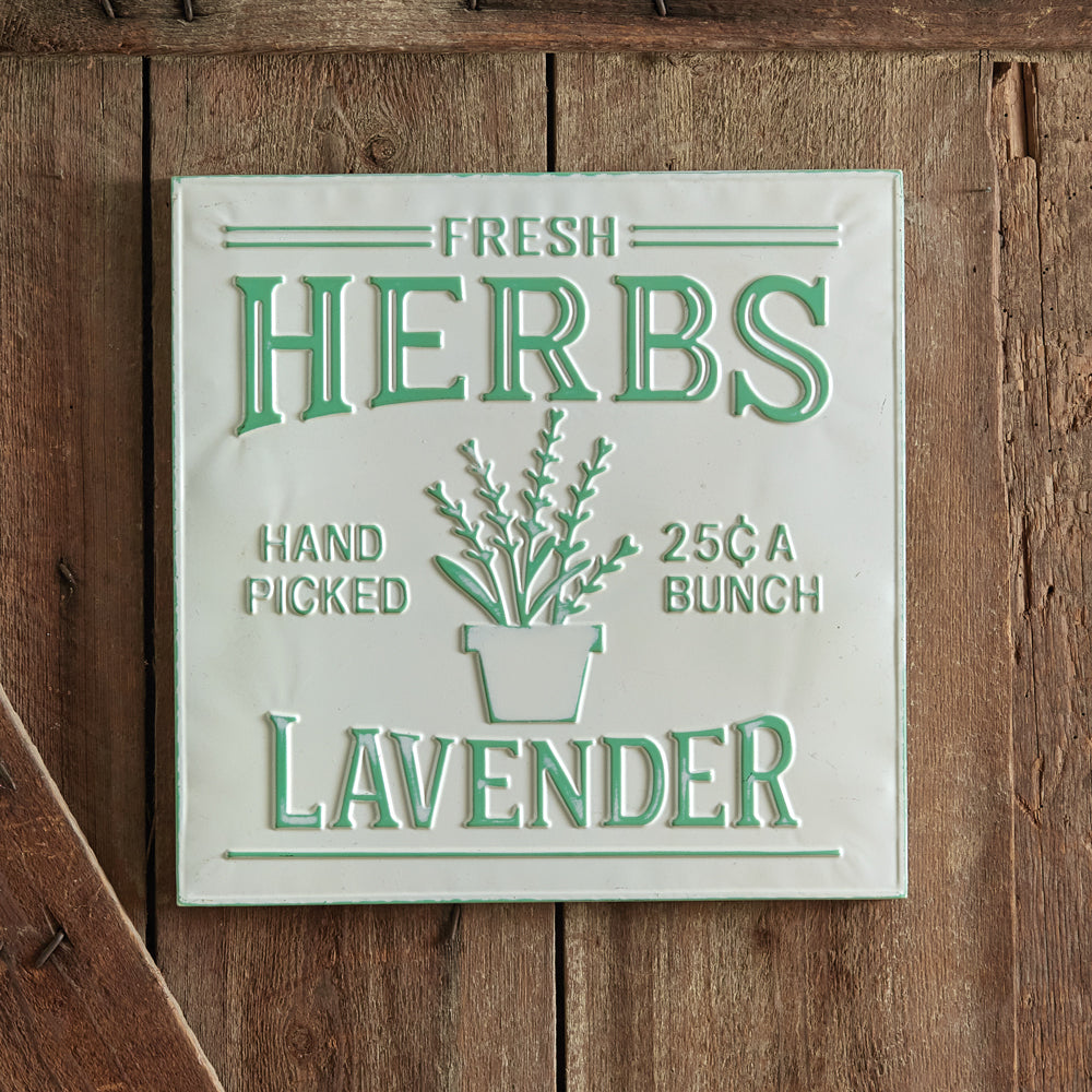Fresh Lavender Herbs Sign