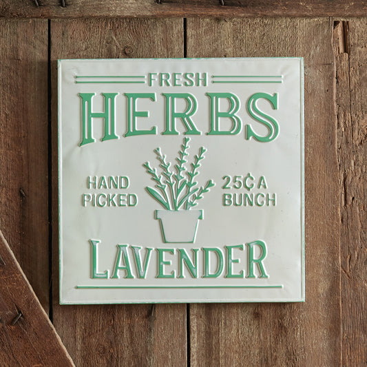 Fresh Lavender Herbs Sign