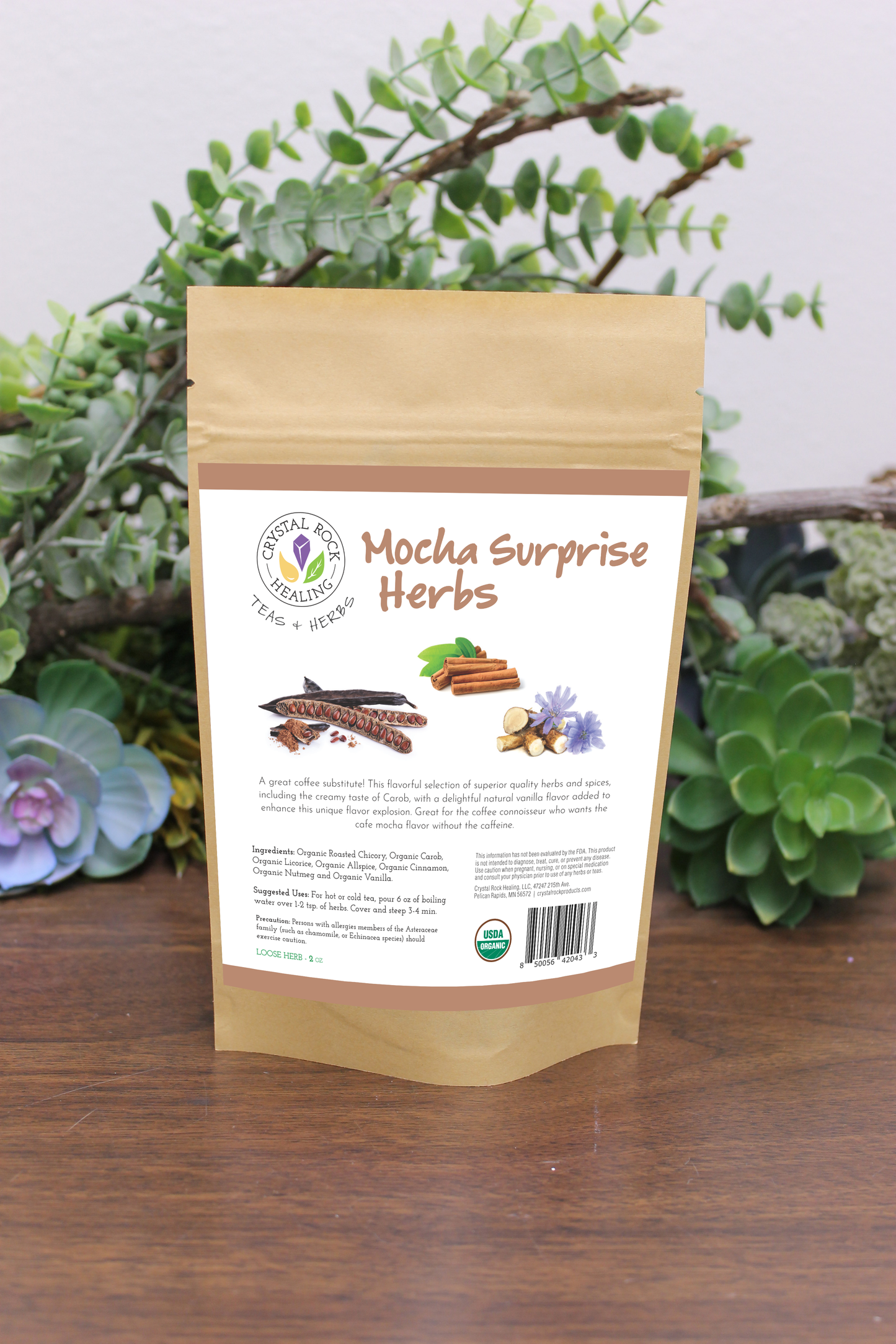 Mocha Surprise Loose Herbs 2oz Organic