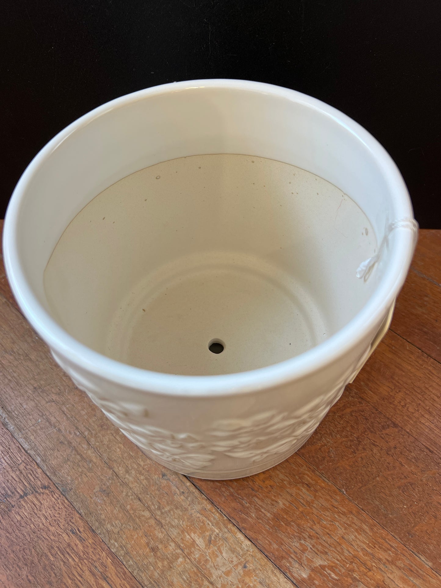 White Flower Pot Planter