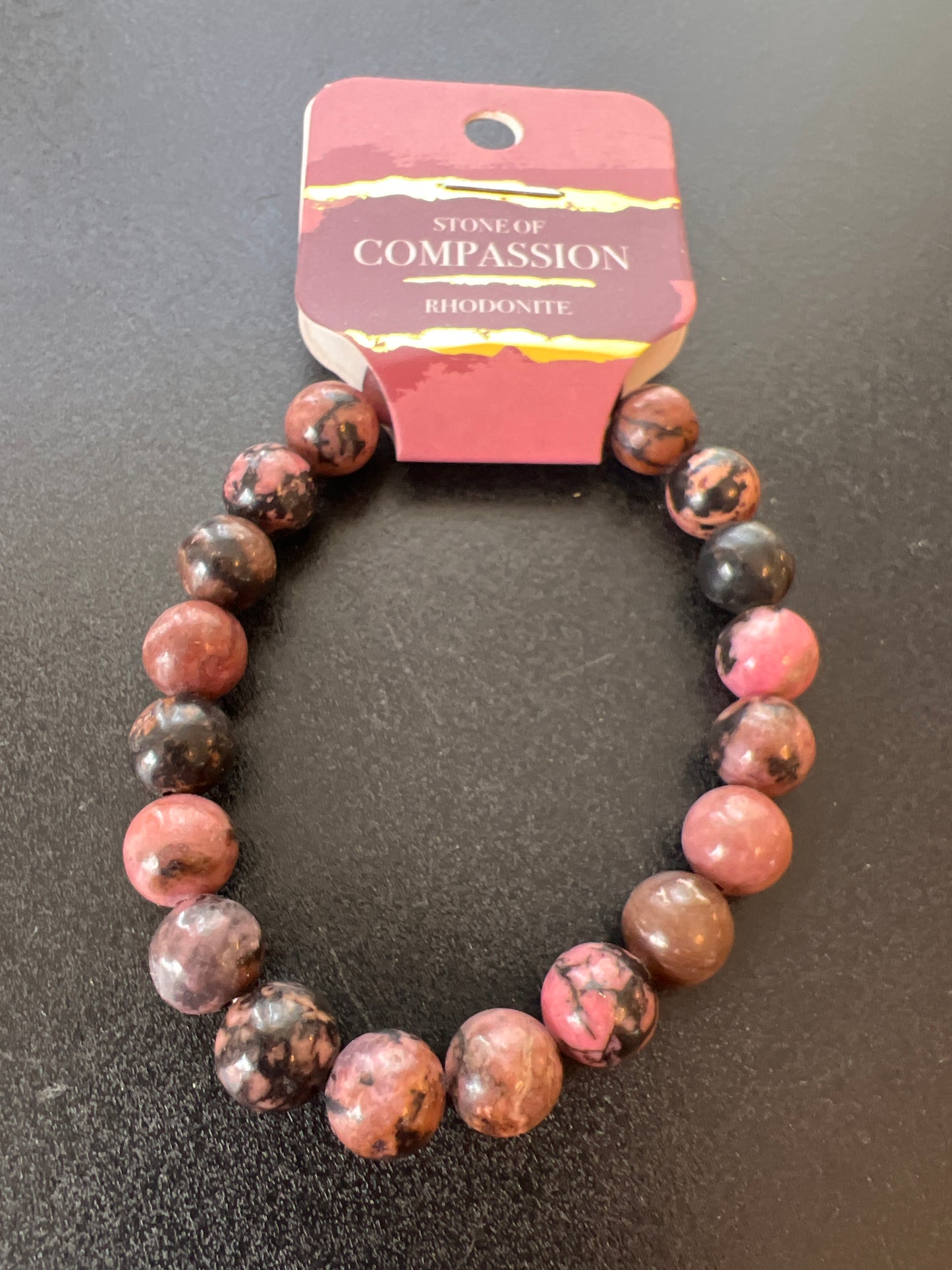 Compassion Rhodonite Natural Stone Bracelet
