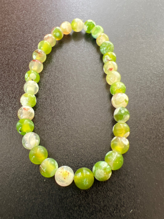 Green Fire Agate Natural Stone by Kewl Beads