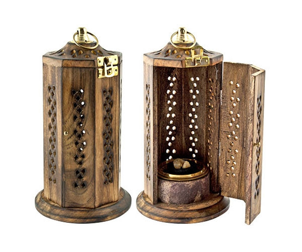 Brass Screen Charcoal Tower Burner for Resin Incense