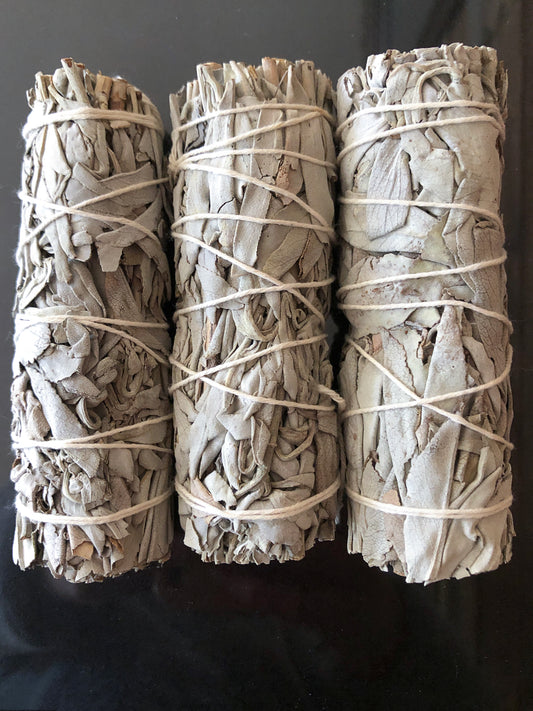 California White Sage Smudge Stick - 4 inch