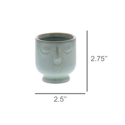 Celia Cachepot, Ceramic - Sm - Teal