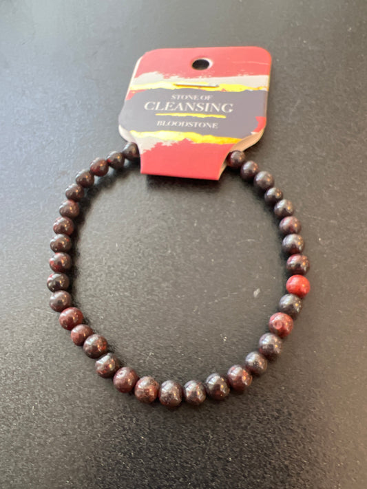Cleansing Bloodstone Natural Stone Bracelet