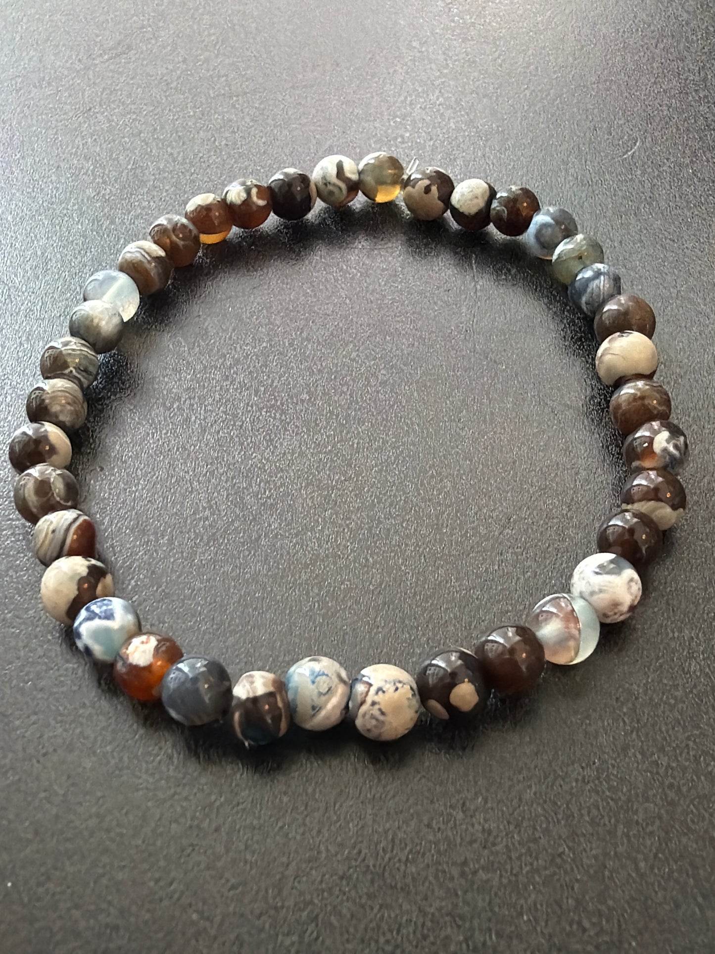 Blue Coffee Fire Agate