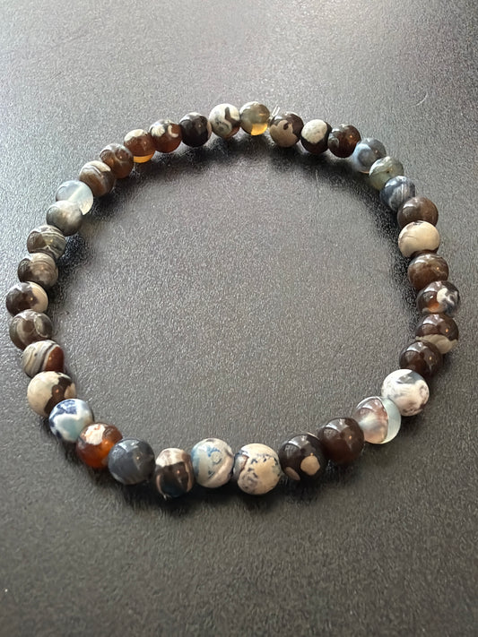 Blue Coffee Fire Agate