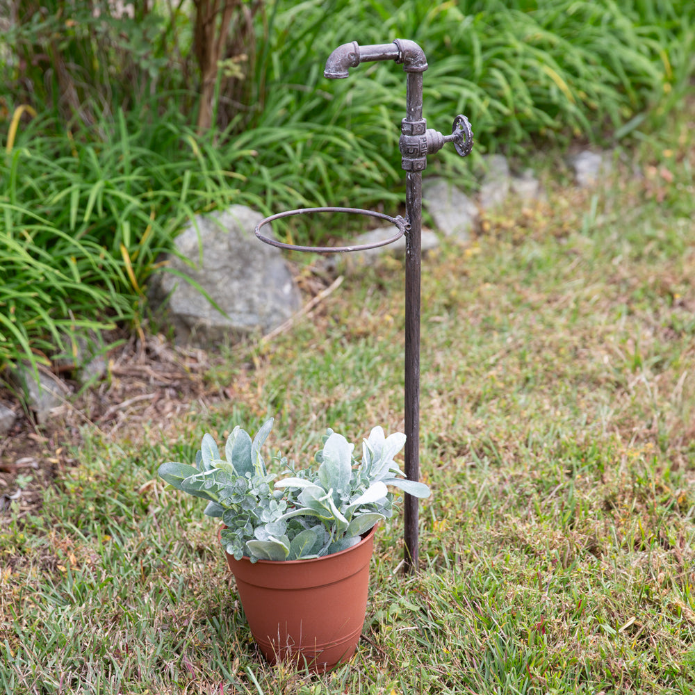 Faucet Garden Stake Planter