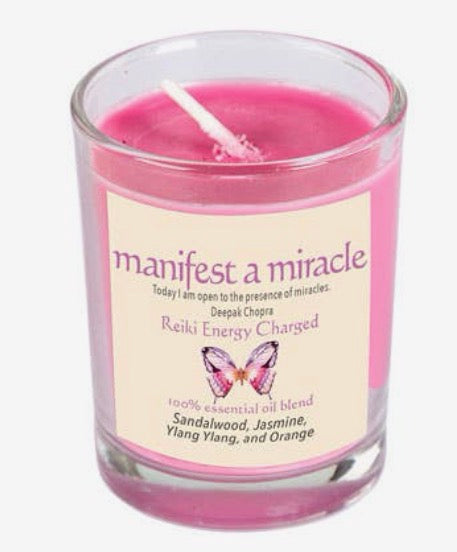 Manifest A Miracle Reiki Energy Charged Soy Candle
