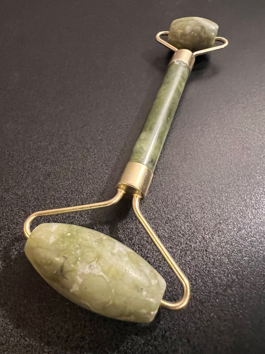 Natural Jade Stone Face Roller for Lymphatic Face Massage