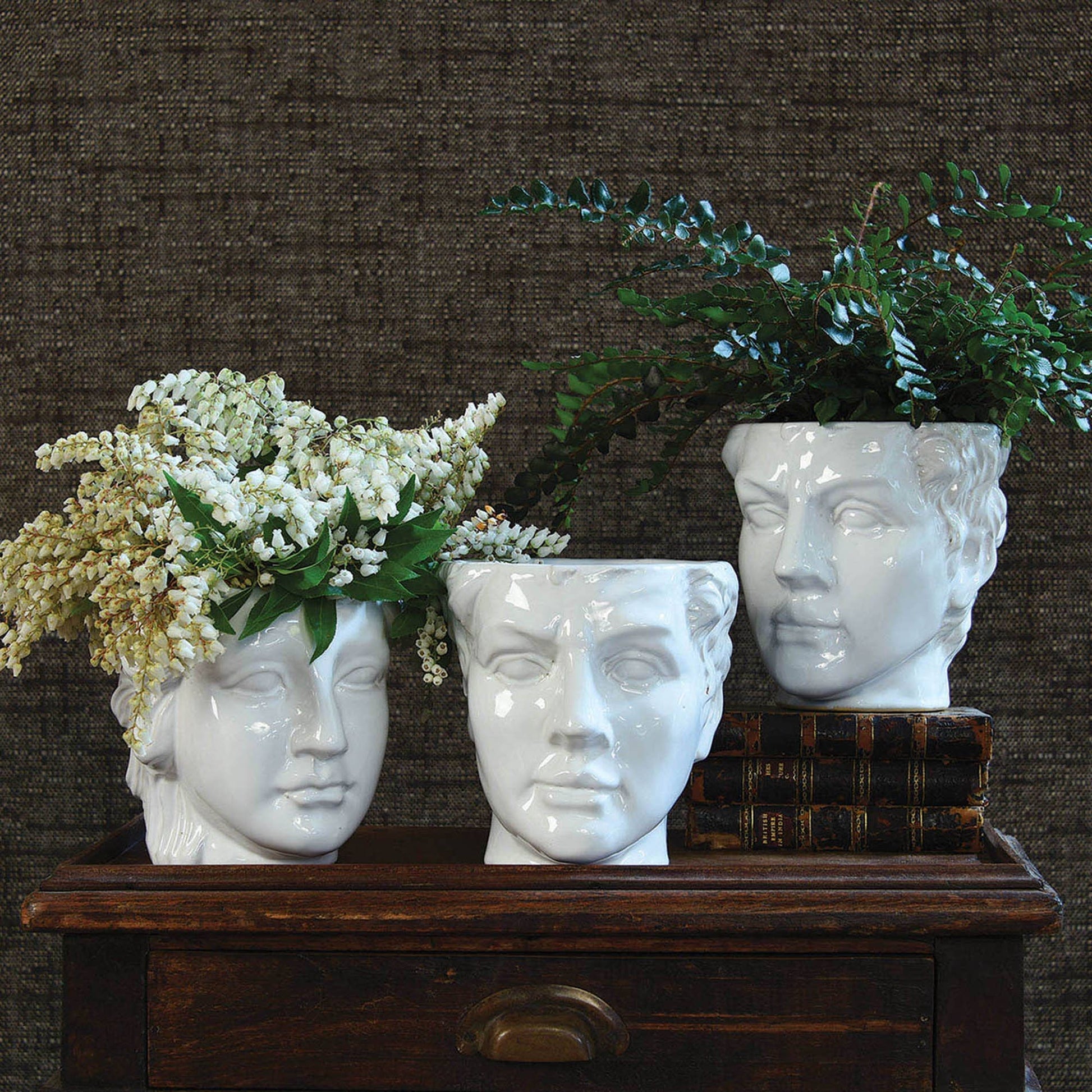 Juno Ceramic Head Cachepot