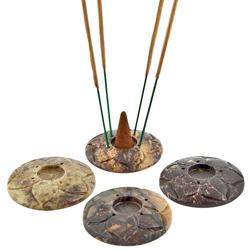 Lotus Carved Incense Sticks & Cone Burner