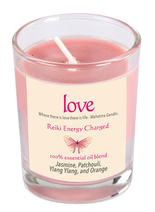 Love Reiki Energy Charged Soy Candle