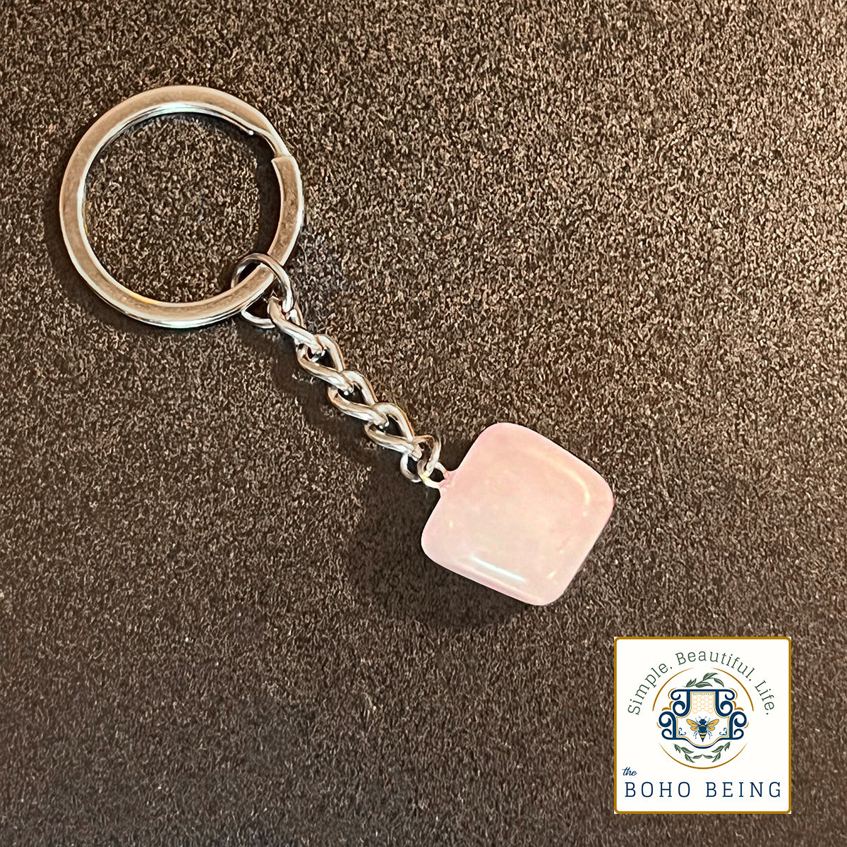 Rose Quartz Keychain