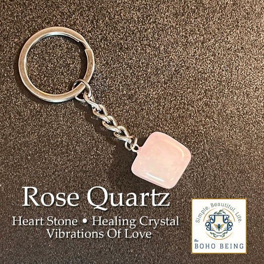 Rose Quartz Keychain