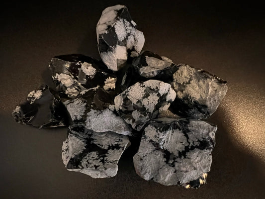 Snowflake Obsidian Crystal - Raw Natural Stone