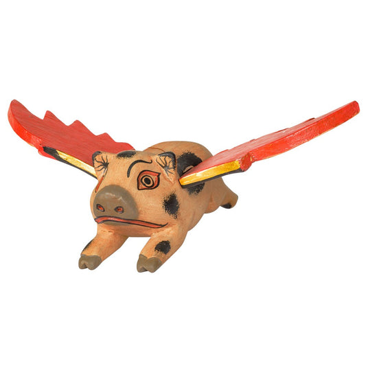 Wooden Hanging Flying Pig